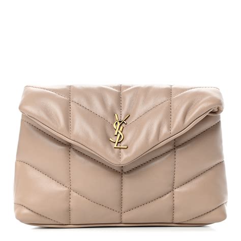 ysl loulou puffer clutch.